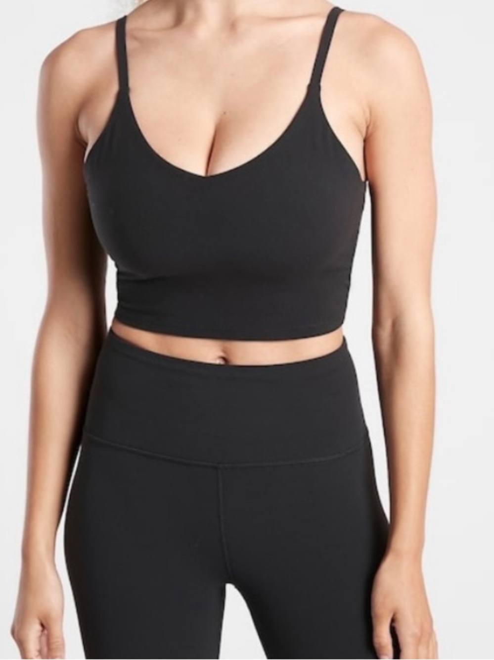 Athleta Elation V-Neck Crop Bra Top Sz XS